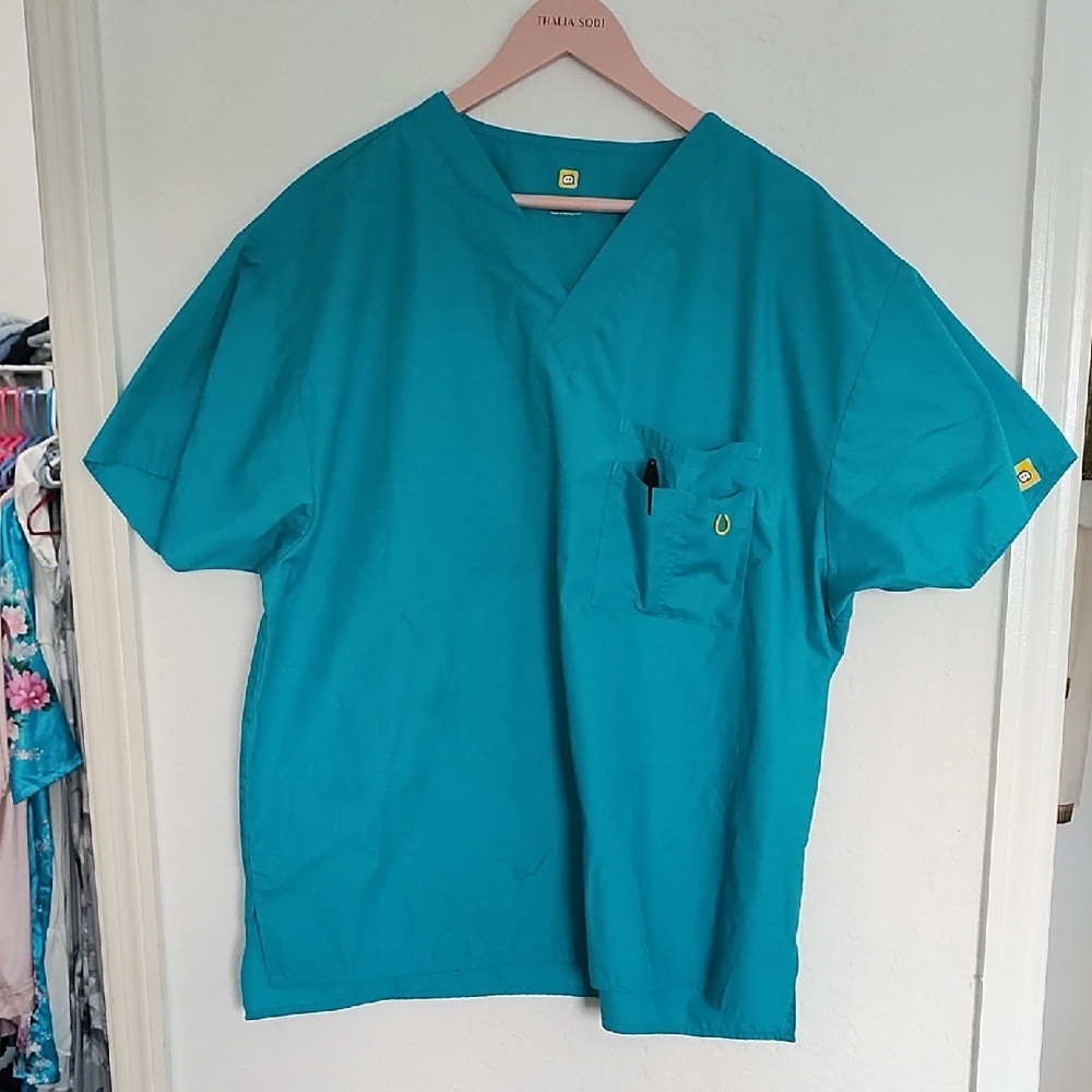 Wink Teal Scrub Shirt